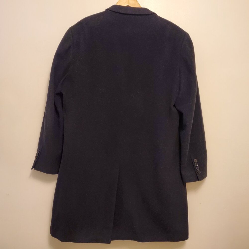 Calvin Klein Men’s Plaza Wool-Cashmere Blend Overcoat Trench Coat Black - 44L - Picture 5 of 12